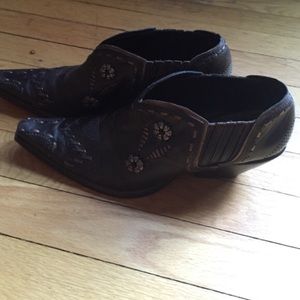 BCBGirls black cowboy booties